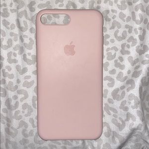 authentic apple silicon iphone 8 plus case in pink